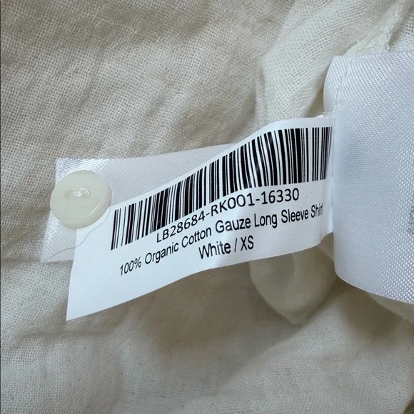 NWT Quince White Cotton Gauze Long Sleeve Shirt Sz XS - Picture 6 of 7